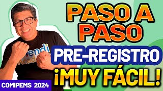 PASO A PASO del PREREGISTRO MUY FÁCIL  COMIPEMS 2024 [upl. by Sukramal51]