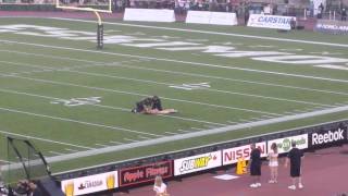 Streaker at CFL game  Hamilton at Edmonton 2013 [upl. by Ettesyl]