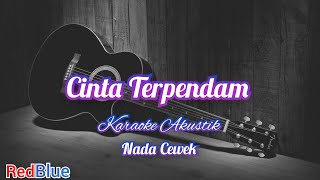 Tri Suaka  Cinta Terpendam Karaoke Akustik  nada cewek [upl. by Zindman]