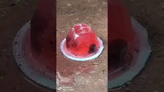 Fire Ball with Red Jelly asmr experiment rhcb science satisfying shorts jelly asmrsounds [upl. by Amri]