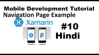 XamarinForms Tutorial For Beginners 10  Navigation Page in Hindi [upl. by Mcclenaghan]