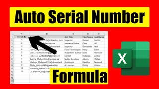 How to Insert Serial Number Automatically in Excel [upl. by Hesketh799]