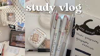 study vlog 🔗 being productive completing my todo list lots of studying [upl. by Esaertal]