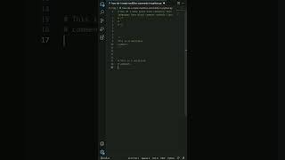 How do I create multiline comments in Python [upl. by Oalsecnew574]