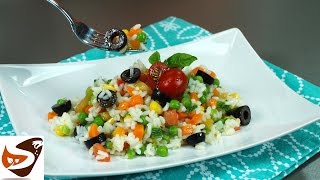 Insalata di Riso con verdure fresche gustosissima  Ricette estive [upl. by Berlauda]