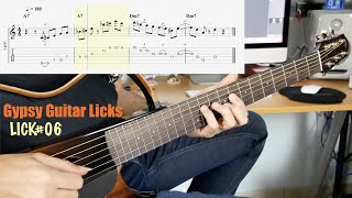 Lick 06  Gypsy Jazz Style Guitar with tablature [upl. by Lucic]