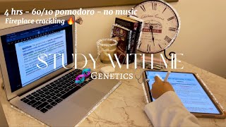 Real time study with me 4 hrs🩺  6010 pomodoro  MED school🥼 no music [upl. by Graves243]