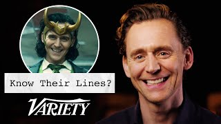 Does Tom Hiddleston Know Lines From His Most Famous Movies amp TV Shows [upl. by Aryam]