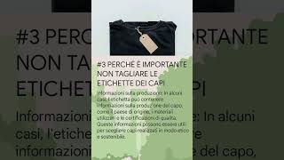 3 Perché è importante non tagliare le etichette dei capi indumenti vestiti [upl. by Beauregard]