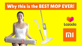 XIAOMI DEERMA SPRAY MOP  UNBOXING  DEMO  REVIEW  Lazada Haul [upl. by Elata171]