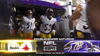 NFL on ABCESPN intro 2024  PITBAL  Week 18 Saturday Doubleheader [upl. by Dosia]