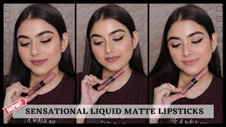 New Maybelline Sensational Liquid Matte Lipstick Swatches  10 Shades  Arpita Ghoshal [upl. by Eydie]