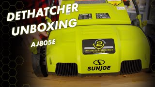 Sun Joe AJ805E 13Amp Electric Lawn Dethatcher w Collection Bag Unboxing  Deep Dive [upl. by Drahcir85]