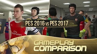 TTB PES 2016 vs PES 2017  Gameplay Comparison  How Much Has It Changed [upl. by Elleuqram938]