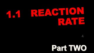 CHEMISTRY 2 SK025  11 Reaction Rate  Part TWO [upl. by Ttiwed]