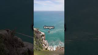 Man Defies Death on Volcanic Highwire Walk [upl. by Reuven]