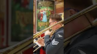 The Band of the RAF Regiment kick off London Poppy Day at Marylebone Station 🎵 shorts music band [upl. by Nodnar]