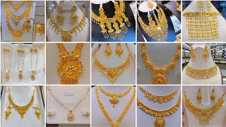 New gold necklace designs 2024  bridal gold necklace set designs 2024  gold jewelry gold chain [upl. by Gish]