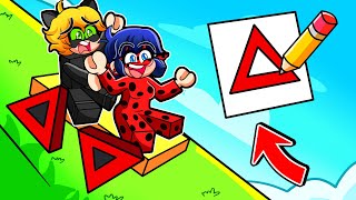 ROBLOX DRAW YOUR WHEELS TO ESCAPE WITH LADYBUG AND CATNOIR 😨✏️ [upl. by Sheff551]