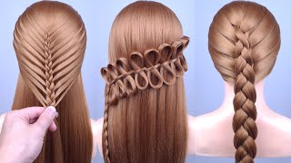 Braided Hairstyles  Best Hairstyles for Girls  New Ponytail Hairstyles Tutorials [upl. by Rawlinson]