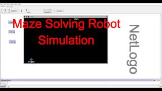 Maze solving Robot simulation in Netlogo [upl. by Leksehcey984]