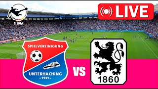 SpVgg Unterhaching  TSV 1860 München LIVE 🔴 3 Liga  20242025 [upl. by Elwira]