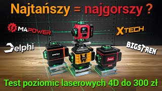 Test Niedrogich Poziomic Laserowych do 300zł 4D16 linii XTECH DELPHI BIGSTREN HILDA MAPOWER [upl. by Asserac]