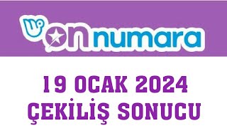 On Numara Çekiliş Sonuçları 19 Ocak 2024 [upl. by Anirazc132]