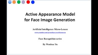 Active Appearance Model for Face Image Generation [upl. by Henarat]