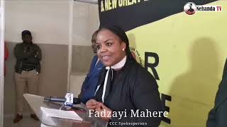 Fadzayi Mahere and Charles Kwaramba give CCC update on elections in Zimbabwe [upl. by Ativahs]