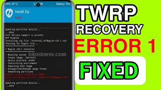 Cara Mengatasi Error 1 Pada TWRP Saat Instalasi Rom Atau Magisk Di Semua Android Terbaru [upl. by Narah]