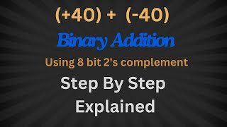 Binary Addition Using 2s Complement  Binary Addition 8 bit using 2s complement [upl. by Phionna]