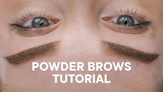 Powder Brows Tutorial [upl. by Bannister]