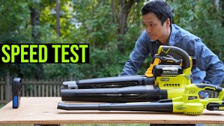 Blower Speed Tests DeWALT Ryobi SnapFresh [upl. by Aidyl]