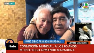 Guillermo Coppola tras la muerte de Diego Maradona quotEstoy destrozado prefiero no creerloquot [upl. by Rouvin]