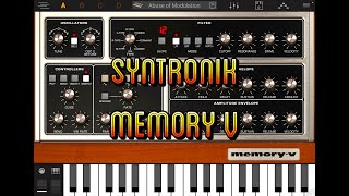 Syntronik  Memory V Instrument  Walkthrough amp Demo for the iPad [upl. by Nurat534]