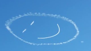 Skywriter Plane Smiley Face Emoji Emoticon  Newport Beach Orange County CA [upl. by Gabby]