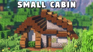 Minecraft Small Cabin Tutorial How to Build [upl. by Faunie]