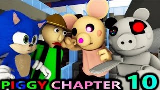 PIGGY VS BALDI amp SONIC chapter 10 roblox game horror animation [upl. by Archibold]