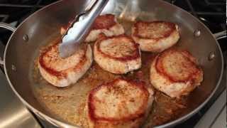 Apple Cider Glazed Pork Chops  Boneless Pork Chops with Apple Cider Reduction Sauce [upl. by Lucio435]