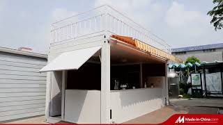 Portable Popup Container House Transforms into a Prefab Coffee Shop [upl. by Joli914]