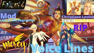 overwatch Mercy voice lines summer games update ChristianeLouise Mercy Overwatch Speedm12 [upl. by Kcirnek]