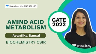 Amino Acid Metabolism  Biochemistry CSIR  GATE 2022  Avantika Bansal  Unacademy Live CSIR [upl. by Miehar]