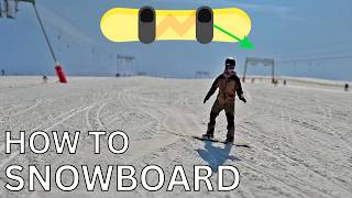 LEARN HOW TO SNOWBOARD IN 15 MINUTES complete walkthrough [upl. by Orsini]