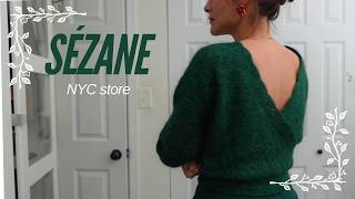 Sézane review TRY ON  Come to the NYC store with me  SEZANE Fall 2024 [upl. by Asirak465]