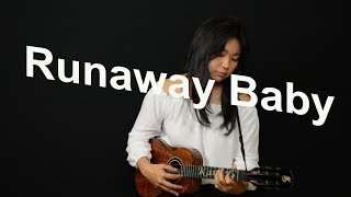 Bruno Mars  Runaway Baby ukulele cover [upl. by Ladnyk]