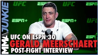 Gerald Meerschaert rocked opponent with strikes knew submission was coming  UFC on ESPN 3 [upl. by Nealah]