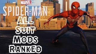 All SpiderMan PS4 Suit Mods RANKED From WORST to BEST [upl. by Azile]