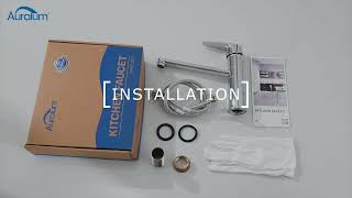 Auralum AUTL0204CE Kitchen Faucet Installation Video [upl. by Zildjian80]