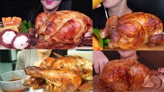 ROTISSERIE CHICKEN COMPILATION ASMR EATING 🍗🍗 [upl. by Erbma]